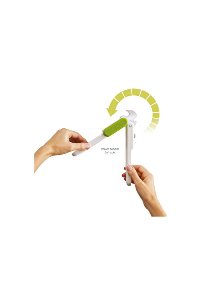 Joseph Joseph Pivot 3-In-1 BPA-Free Manual Can Opener White and Green