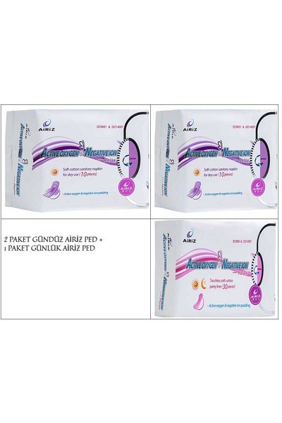 Tiens Ti̇ens Airyz Hygienic Women's Pads, 2 Pack Day + 1 Pack Daily Airyz Pads Together,