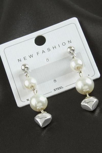 Enseb Heart Pearl Earrings