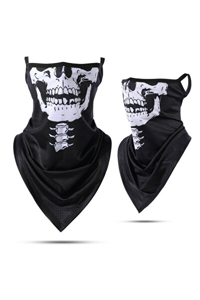 Choice وشاح مثلث للأذن معلق بتصميم جمجمة ثلاثية الأبعاد من GSA-K-01 مناسب لرك...