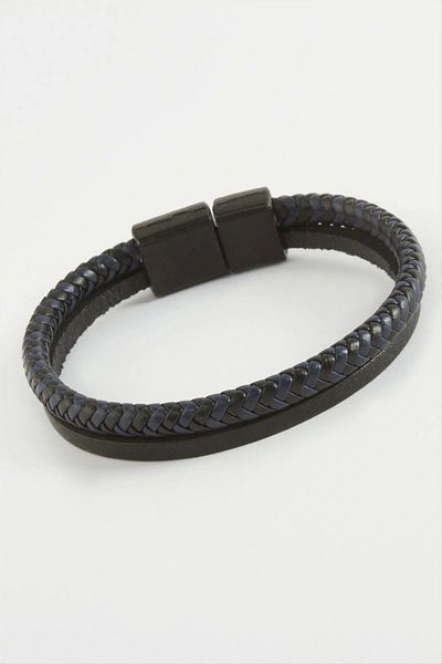 LiderGlobal Magnetic Leather Bracelet
