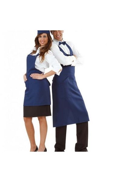 Rossini Șorț lung unisex, model Capri, culoare albastră, uniforme profesionale