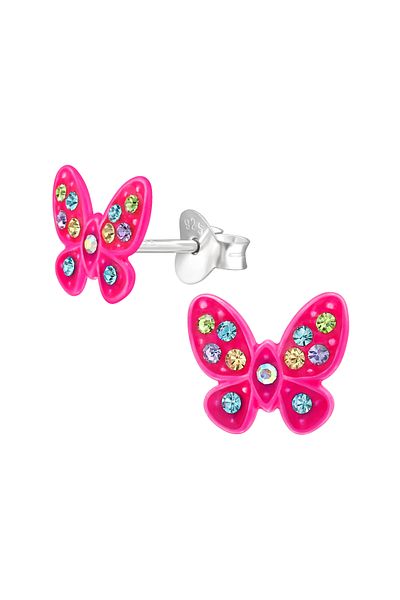 Sophia Collection Cercei copii argint 925 model Fluturasi cu cristale