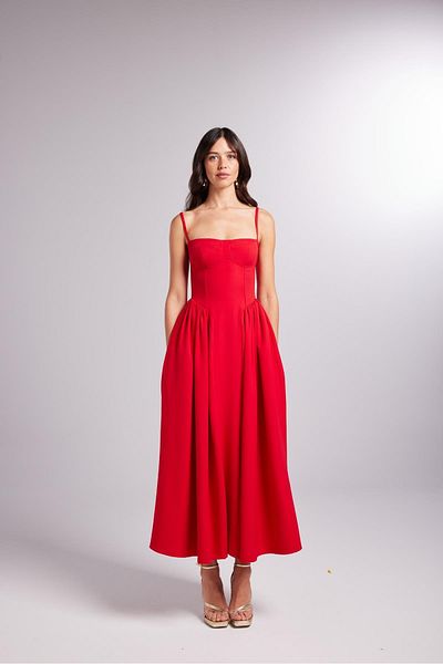 Markano Bridged Dress Red