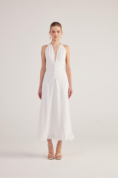 Markano Lion Dress White