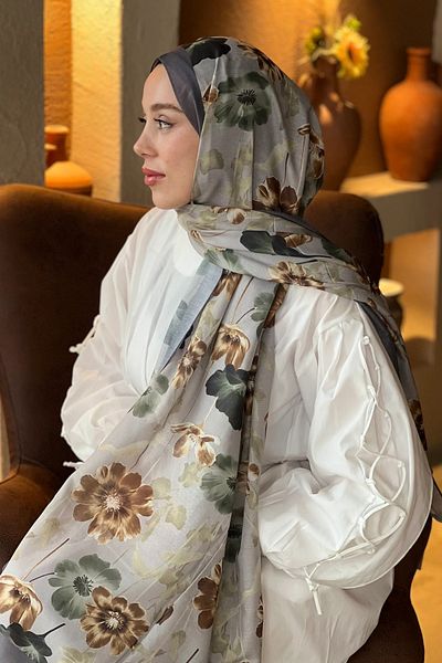 Tesettür Diyarı Fiori Pattern Lina Shawl