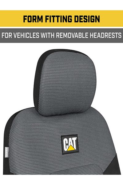 Cat Universal Fit Hexagon Design Mesh Flex Car Front Seat Cover