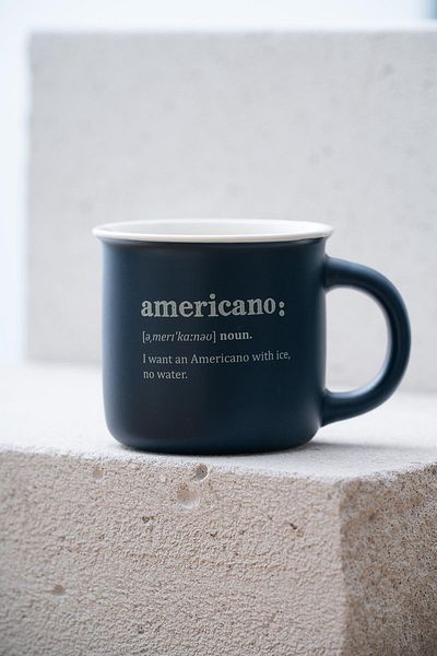 ACAR Blush Navy Blue Porcelain Mug