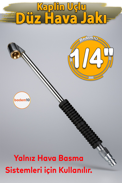 Badem10 Çift Taraflı Lastik Şişirme Hava Jakı 1/4 İnç Hava Basınç Aparatı Oto Lastik Tabancası Ucu Başlığı