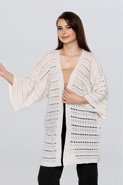 Fox Life Kids Women's Openwork Hollowed Cardigan Knitwear Cardigan Flt1018