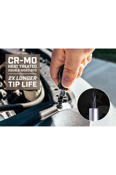 Spec Ops 9-in-1 Heat-Treated Steel Drop Tested Magnetic Tip Stubby Screwdriver 1/4inch