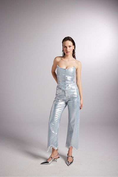 Markano Glossy Jean Trousers Blue