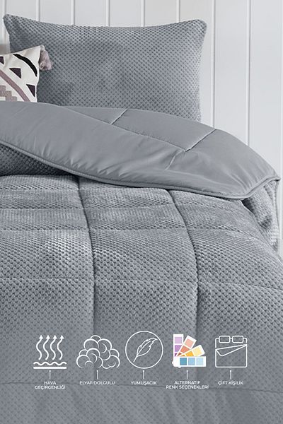 Elart Luis Comfort Set Double (195X215 cm) Grey