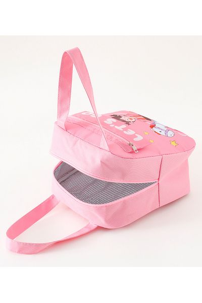 Fab N Funky Letâ€™s Go Themed Lunchbag, Lightweight, Spacious, Easy to Carry, 3 Years+, 22 x 11 x 24 cm - Pink