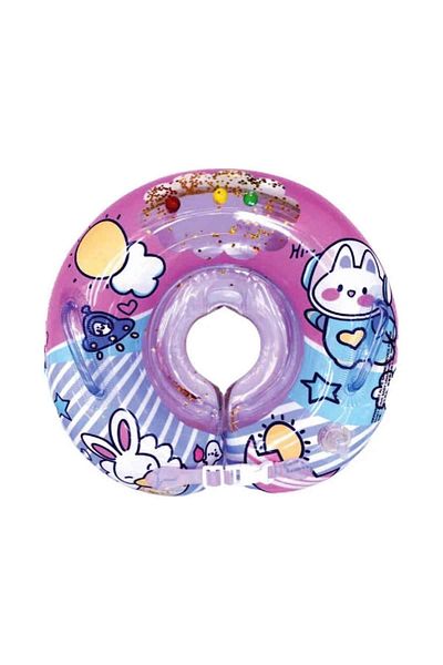 jetlegelsin Safety Locked Baby Swimming Neck Ring Pink Color-2309013