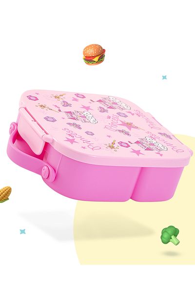 Bonfino Bonfino Lunch Box, Leak-Resistant Seal, Food-Grade PP and Silicone, 1100 mL - Pink