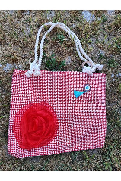Kadın Plaj Çantası , Hasır Çanta , Handmade Tasarım Çanta , Yazlık Çanta , El Yapımı Çanta