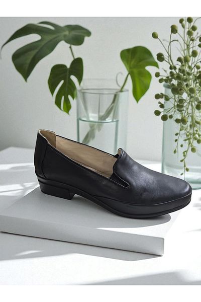 ULUSOY Konay 5021 Genuine Leather Shoes on a Short Heel
