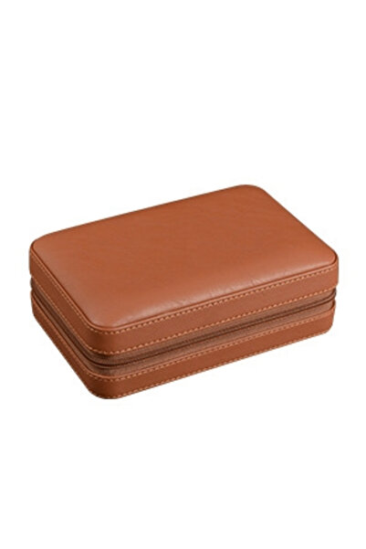 PremiumQuality Deri Seyahat Humidor Kahverengi QLP-3