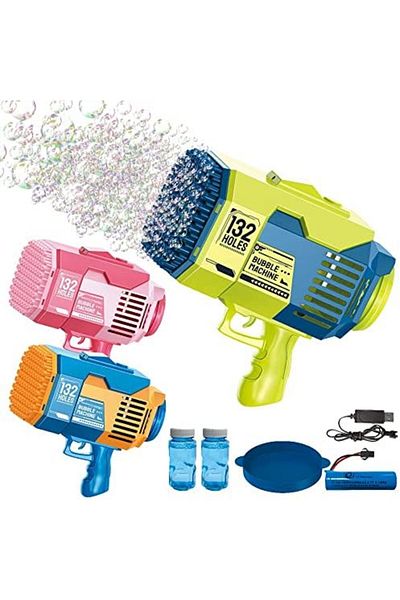 Generic Newest Upgraded Bazooka Bubble Blaster Machine , Now with 132 Hole
