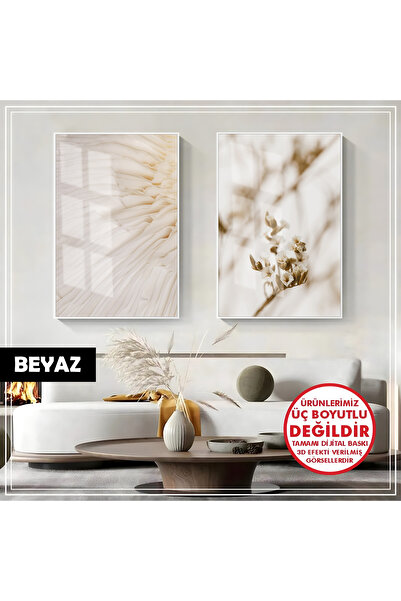 Harikabirev HARİKABİREV | COMBINAT DE FLORI DE CIUPERCĂ CREMĂ (MACRO) | TABLO...