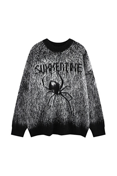 Ekospot SUPERMADE Amerikan Oversize Sweatshirt Sweater Spider Örümcek