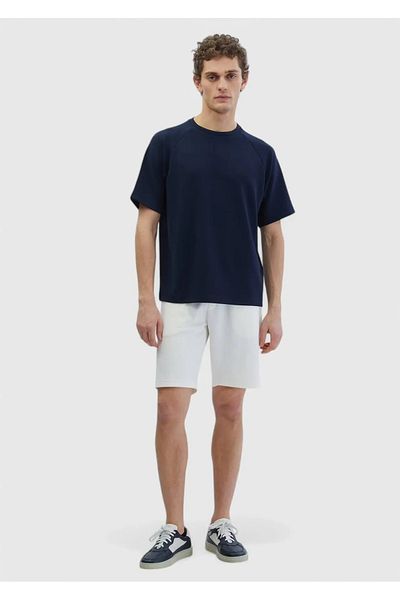 Ramsey Μπλουζάκι με λαιμόκοψη Navy Blue