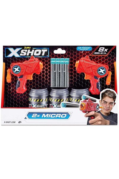 Zuru X-Shot Excel Double Micro Dart Shootout Set, 2x Micro, Colors May