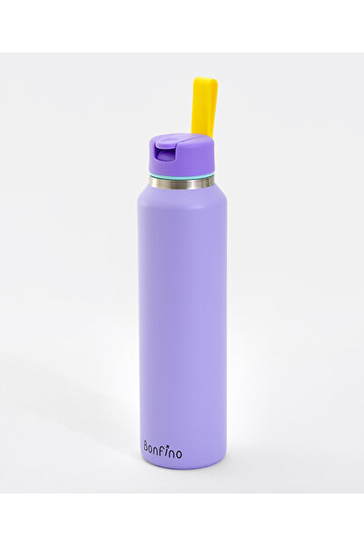 Bonfino Water Bottle, Insulated, Made with Stainless Steel 304, 5 Years+, Purple - 470 mL