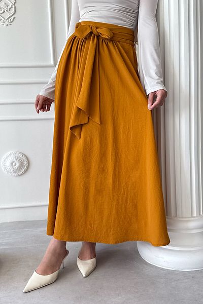 InStyle Fusta galbena cu detaliu plisat