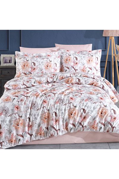 Lief Home Σετ παπλωματοθήκης 100% βαμβακερό ψηφιακό εμπριμέ διπλό |   4 Μαξιλαροθήκες |   Ελαστικό σεντόνι