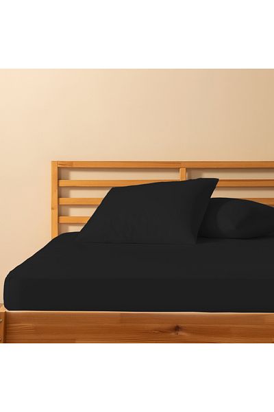 Lief Home 100% Cotton Double Fitted Sheet 160X200+30 |   50X70 Pillow Case (2 Pieces)