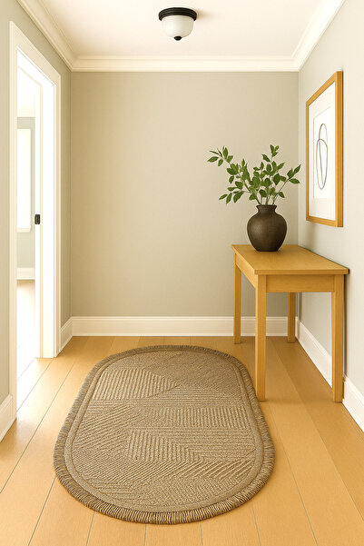 Emin Halı Valentine 1455 Oval Bukle Yumuşak Dokulu Salon Koridor Mutfak Özel Ölçü Halı Yolluk