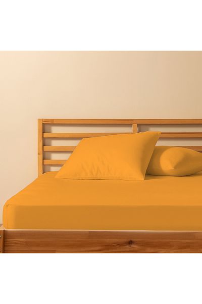 Lief Home 100% Cotton Double Fitted Sheet 160X200+30 |   50X70 Pillow Case (2 Pieces)
