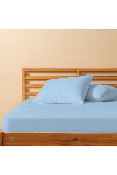 Lief Home 100% Cotton Double Fitted Sheet 180X200+25 |   50X70 Pillow Case (2 Pieces)
