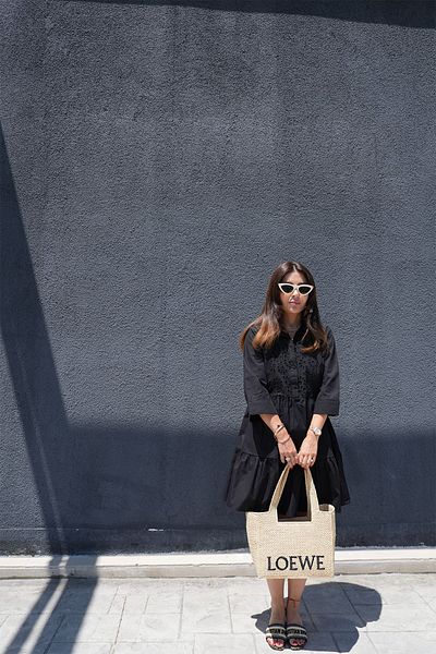 Özge Özgenç Front Brode Shirt Collar Dress