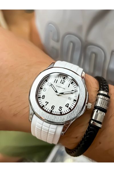 Choppers New Season Silicone Cord White Color Men's Watch Watch Gift Father's Day Gift