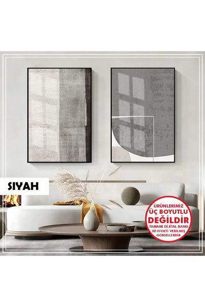 Harikabirev HARİKABİREV | COMBINAT MODERN GRAY ABSTRACT | TABLO DE STICLA CU ...