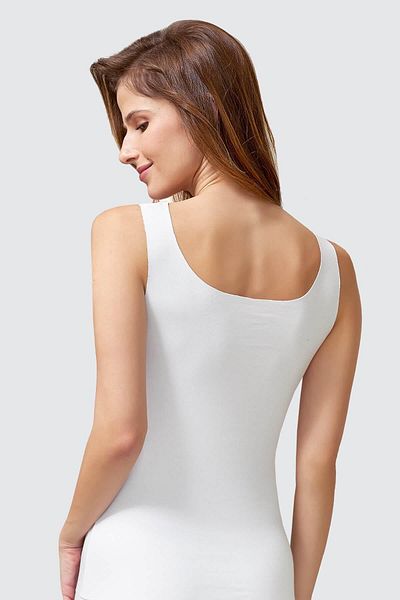 Berrak 7033 Square Collar Cotton Laser Cut Undershirt