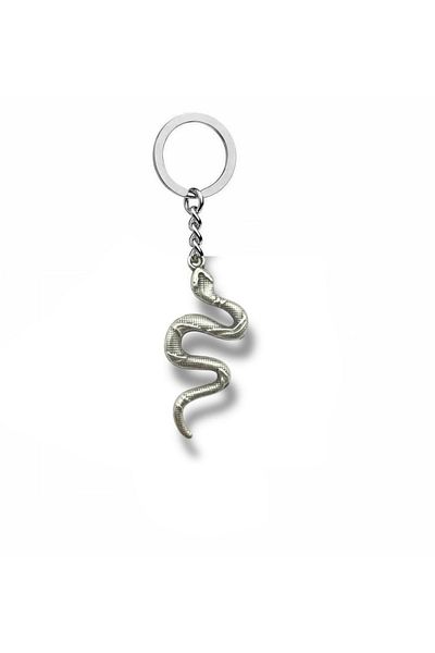 Herşey Nota Snake Figured Men's Women's (Unisex) Keychain – Stylish Design with Power and Transformation Theme