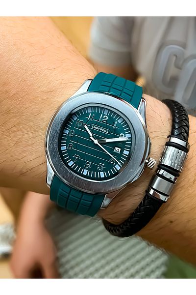 Choppers New Season Silicone Cord Green Color Men's Watch Watch Gift Father's Day Gift