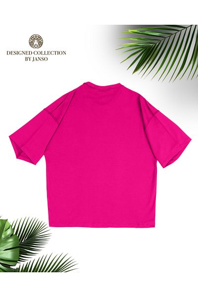 JANSO GROUP - Women's Cotton Printed Vionka Short Sleeve Tshirt Oversize Large Size