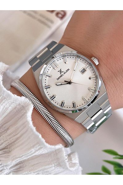 Daniel Klein Steel Cord 3 Atm Water Resistant Special Design Women Wrist Watch+Bracelet Vs.Blkt.0451