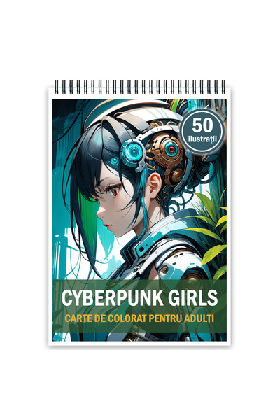 Legendary Gifts Carte de colorat, 50 de ilustratii, Cyberpunk Girls