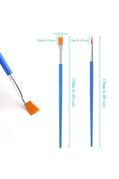 ZENVİVA 2-Piece Thick (Flat) and Fine Tip Brush