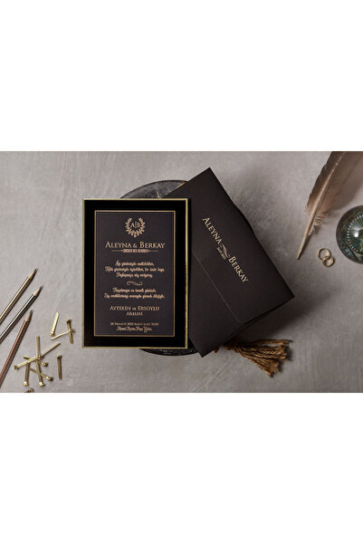 İklim SÖZER DAVETİYE 100 Adet Düğün, Nişan, Nikah Davetiyesi, Baskı Hariçtir.