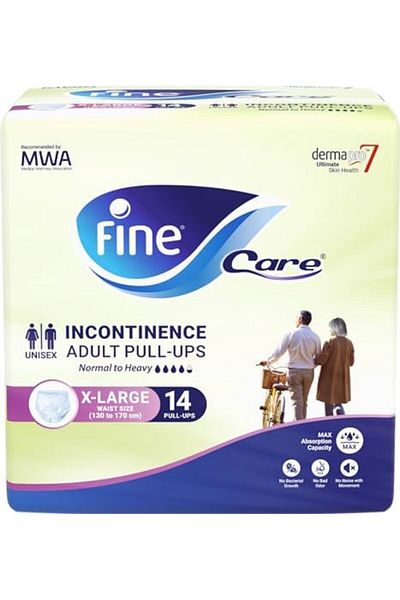 Fine Care Incontinence Adult Pull Ups, Unisex Pants, 14 Diapers, X-Large, waist size 130-170 cm