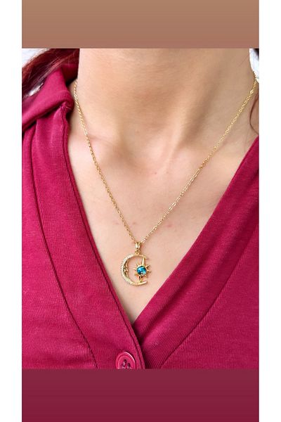 İNN JEWELLERY Steel Necklace with Tarnish-Free Planet Figure (2 Years Importer Guarantee)