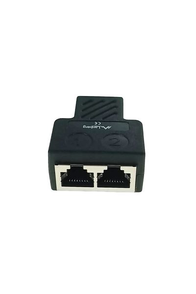 Lanberg Splitter adapter, RJ45 female to 2 x RJ45 female, LAN coupler, Lanberg 42380, black