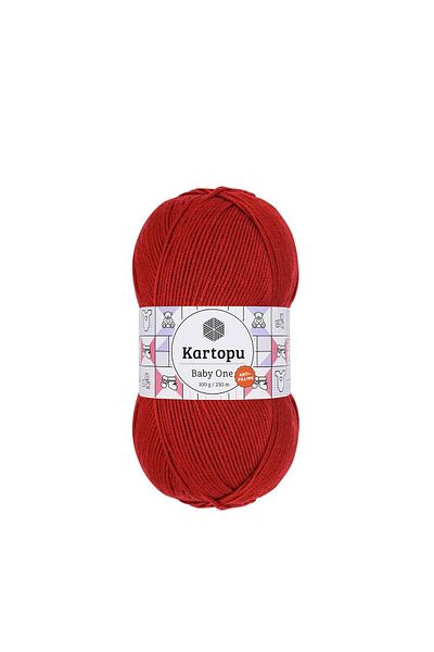 Kartopu 5 τεμάχια Baby One 100% Anti-pilling Baby Floss K129 Σκούρο κόκκινο